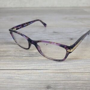 Coach Eyeglass Frames HC 6065 5288 Confetti Purple Women 51-17-135 Rectangular